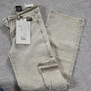 VIP Women's Light Beige Flare Jeans